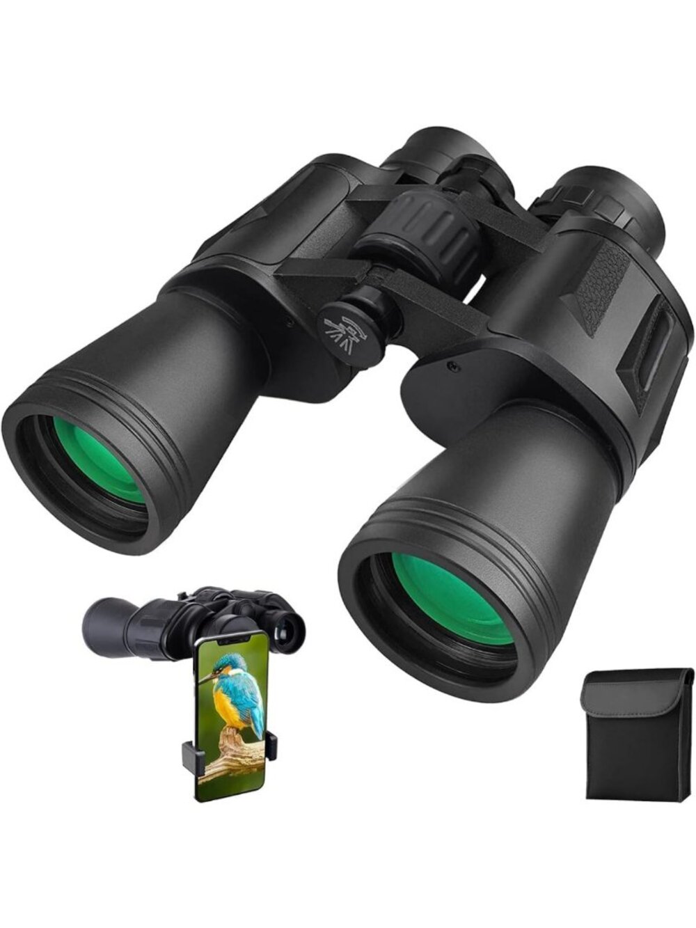 High-Powered 20x50 Waterproof Binoculars for Bird Watching & Hunting, HD Clarity